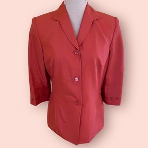 Travis Ayers Coral/Rust Silk Cocktail Jacket 8
